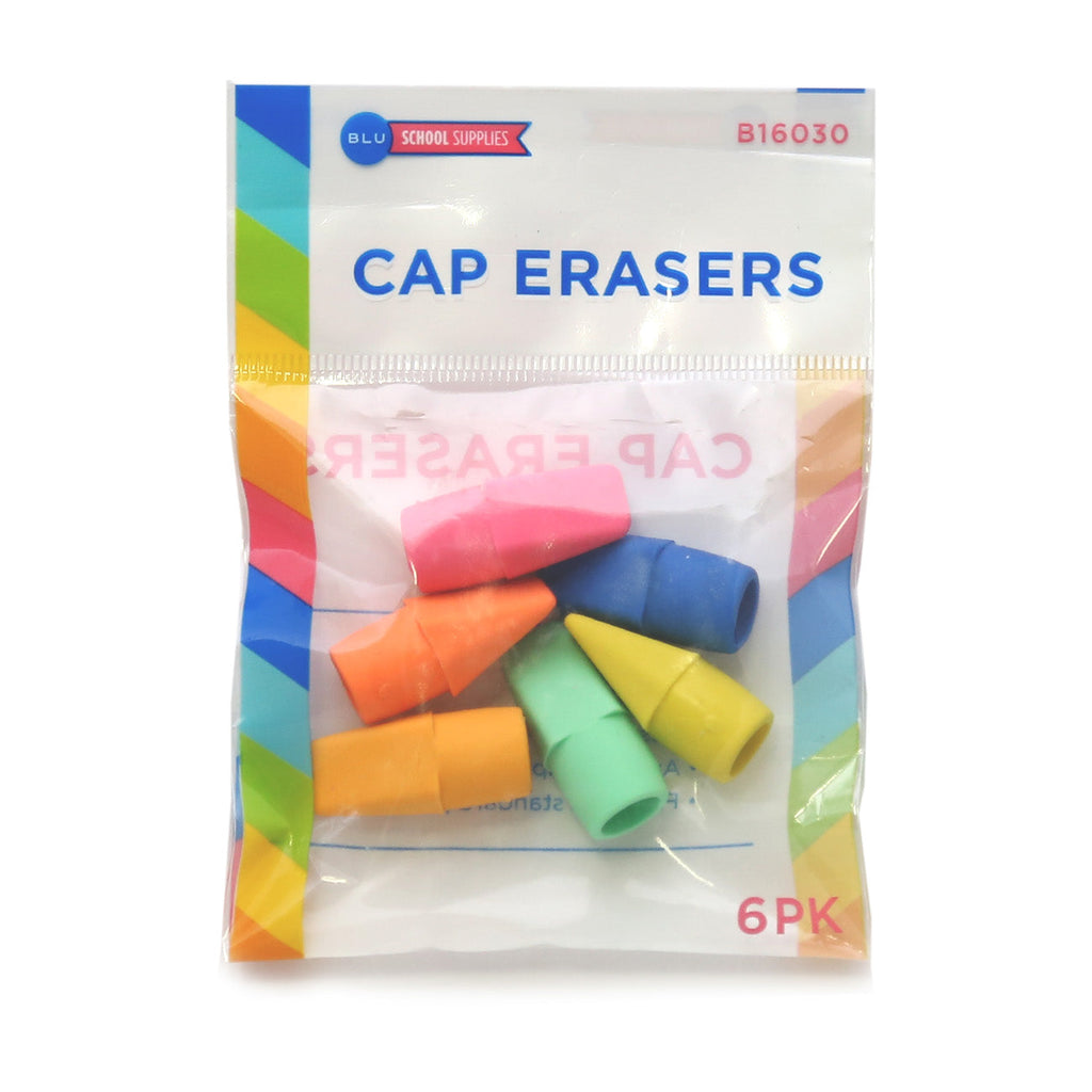 Pencil Cap Erasers, 6 pk - As low as $0.13 each!